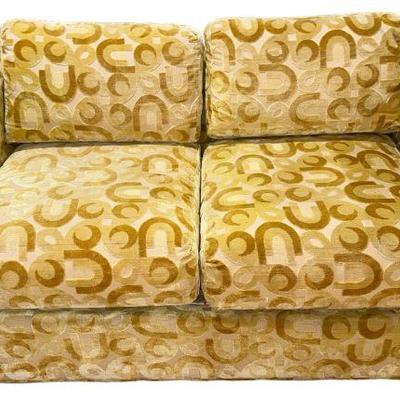 Mid Century Yellow Mod Sofa