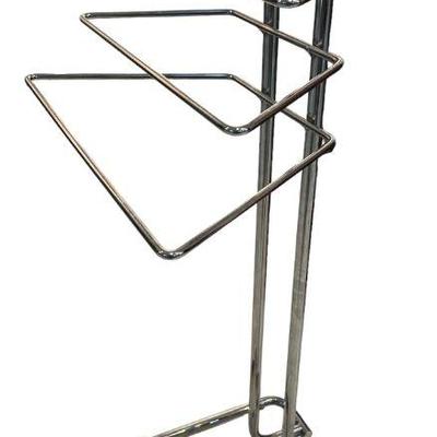 Mid Century Chrome Standing Towel Rack