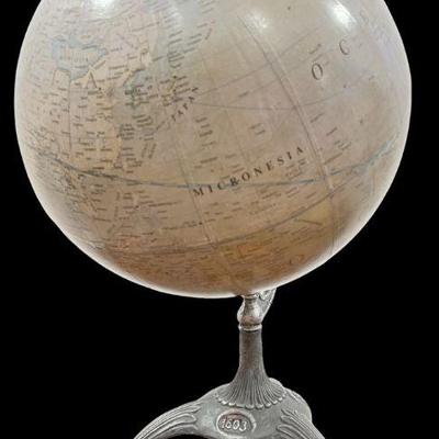 Vintage Globe Terrestre on Clawfoot Stand