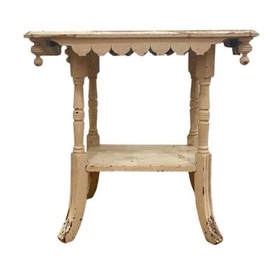 19th C White Victorian Table