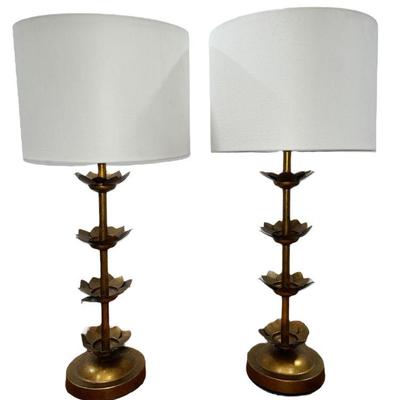 Pair SAFAVIEH Floral Table Lamps