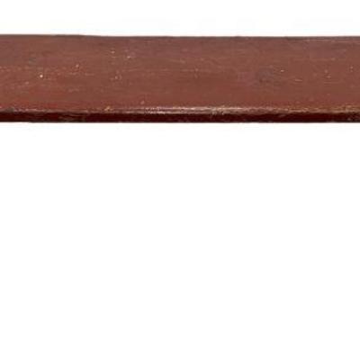 Primitive Red Painted Bench