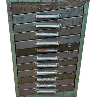 Vintage HAMILTON MFG. CO. Industrial Tool Filing Cabinet