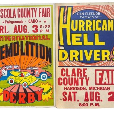 Vintage Fair, Demolition Derby Carnival Posters