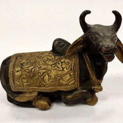 INDIA NANDI BRONZED/BRASS SCULPTURE