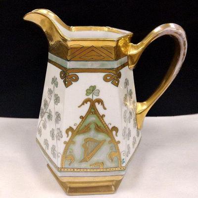 ANTON MILLER. Ca 1905-1910 HAND PAINTED PITCHER