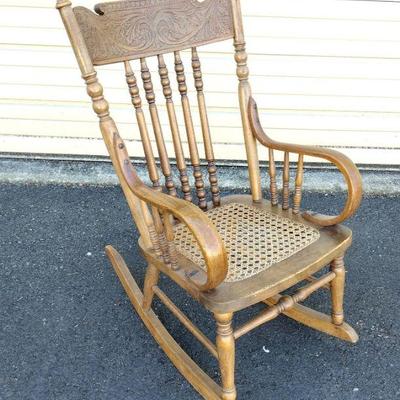 YOUTH SIZE CANED SEAT ROCKER