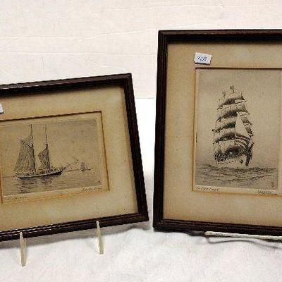 Lot 76: CHARLES J.A. WILSON (SCOTTISH AMERICAN, 1880-1965). TWO ETCHINGS