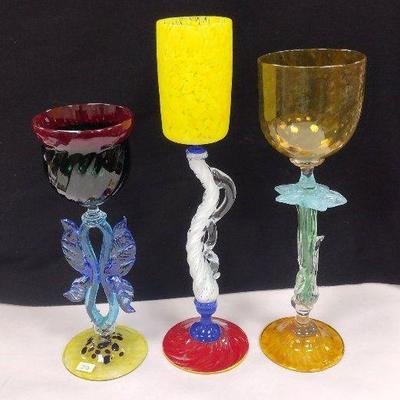 ART GLASS GOBLETS