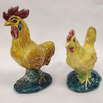 STANGL POTTERY ROOSTER AND HEN