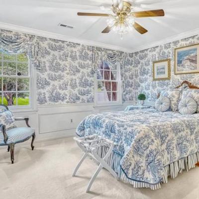 French Antique Headboard and Chair