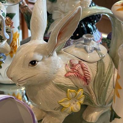 RARE Fitz and Floyd Rabbit TeaPot
