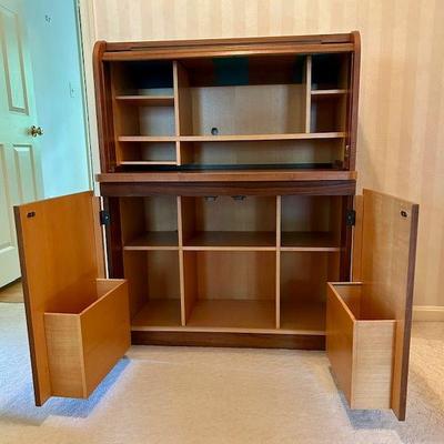 MCM "Magic Box" Rolltop Desk, Open