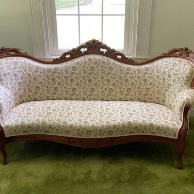 Wood Frame Victorian Sofa