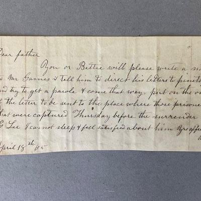 Civil War Letter Gen. Lee