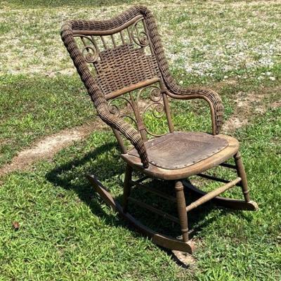 Wicker rocker