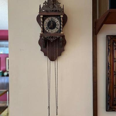 Vintage Dutch Zaanse 8 Day Clock