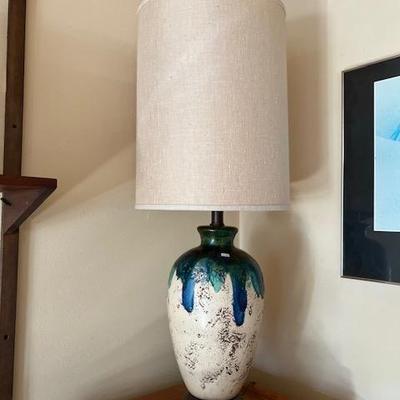 Mid Century Drip Glaze Lamp