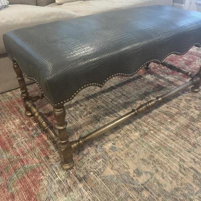 Alligator pattern, designer bench