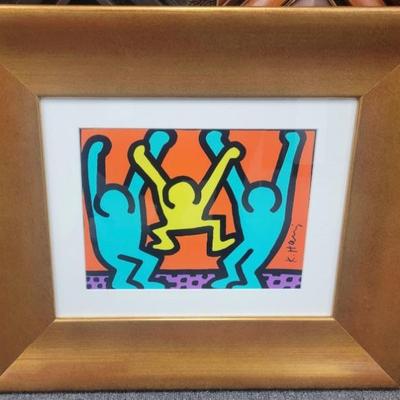 Haring lithograph with certificate