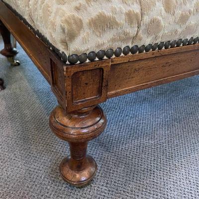 Drexel Heritage Tufted Upholstered Ottoman Coffee Table