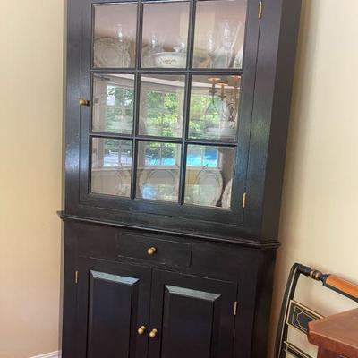 Vintage Pine Corner Cabinet