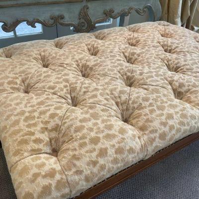 Drexel Heritage Tufted Upholstered Ottoman Coffee Table