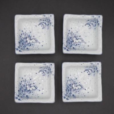 Set of 4 Square Ceramic Dishes