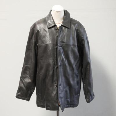 Couture By J. Park Mens Soft Black Leather Jacket
