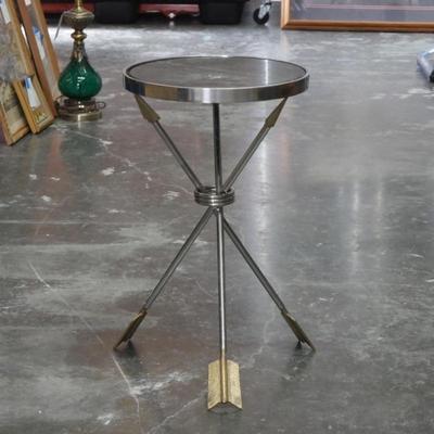 Sunpan Modern Arrow Tripod Side Table w/ Removable Marble Top