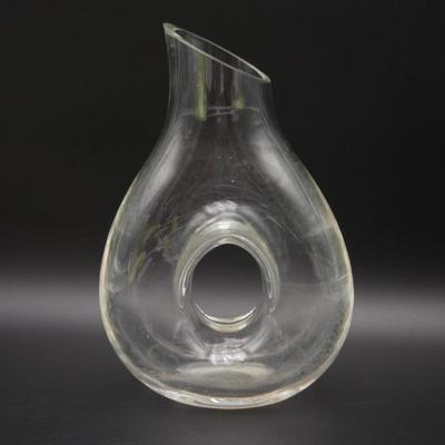 Clear Glass Donut Hole Wine Decanter