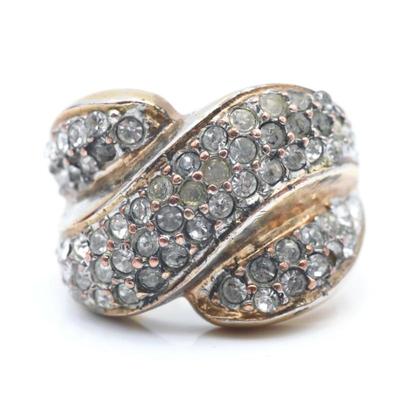 14K Gold Plated Ring w/ Cubic Zirconium Stones