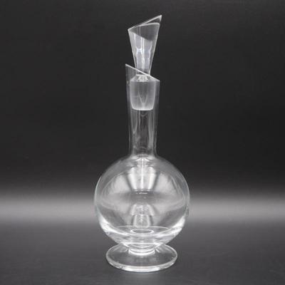 Krosno Poland Heavy Glass Decanter With Cork