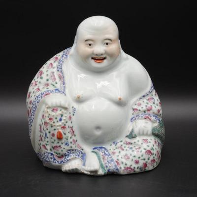 Antique Kuang Hsu Period Porcelain Buddha Sculpture