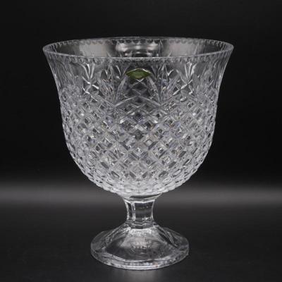 Shannon By Godinger Cut Crystal Footed Large Punch Bowl