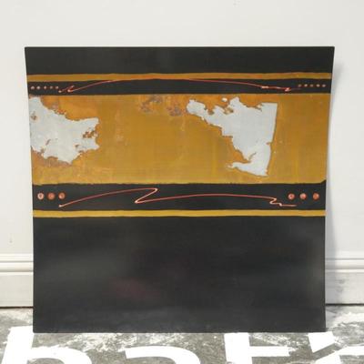 Tony Evans "Horizon" Signed Curved Metal Wall Art