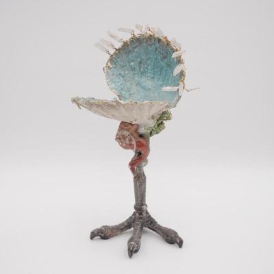 Handmade Ocean Themed Sculpture With Shell & Corals