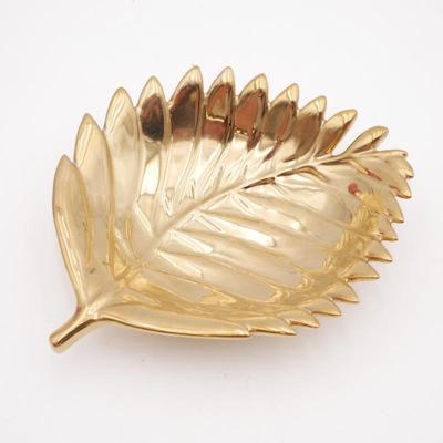 Opalhouse Gold Electroplated Ceramic Palm Leaf Trinket Dish Tray