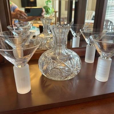 Post modern martini glasses
