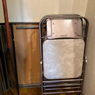 Folding chairs & card table