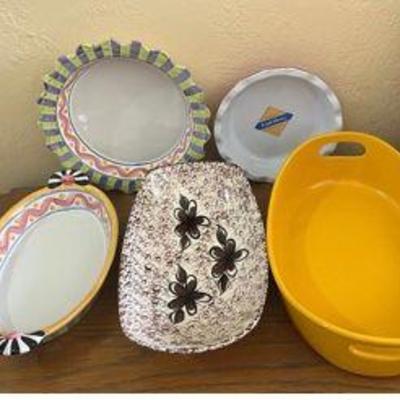 PPP056- Assorted Ovenware & Serving Platter (Rachael Ray, McKenzie Childs & More)