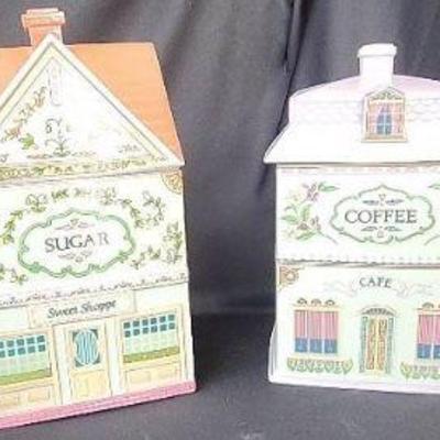 PPP102 - Lenox Village Collection Coffee and Sugar Canisters 
