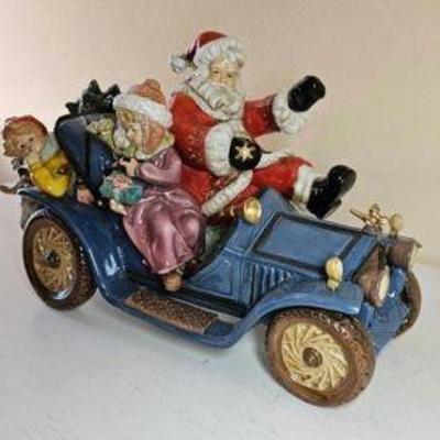 PPP149-Playful Porcelain Santa On Wheels