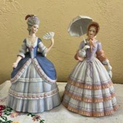 PPP023- (2) Vintage Lenox Porcelain Figurines