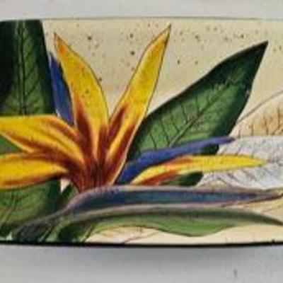 PPP058-Vibrant Ceramic Oval Tray By Island Plantations