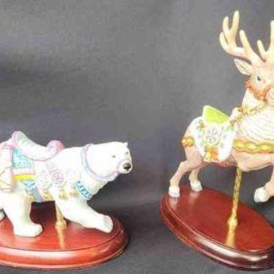 PPP062 - Lenox Carousel Collections Polar Bear and Reindeer 