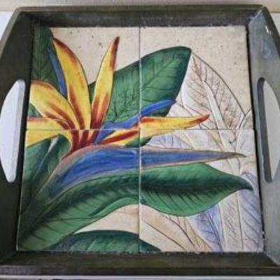 PPP236-Beautiful "Bird Of Paradise" Serving Tray