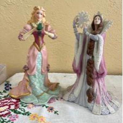 PPP029- (2) Vintage Lenox Porcelain Figurines
