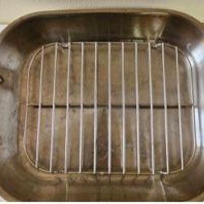 PPP194-All-Clad Stainless Large Flared Roaster With Rack