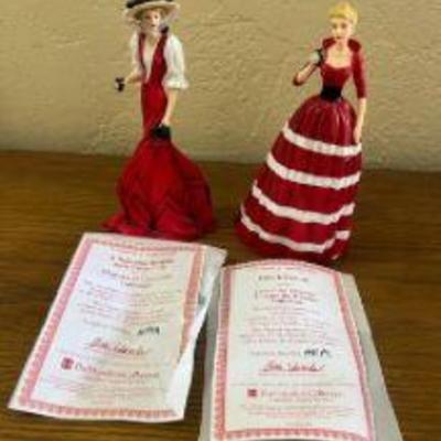 PPP093- (2) Vintage Elegance Of Coca Cola Collection Figurines